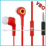 High Quality Flat Cable Earphones with Mic for Smart Mobile Phone