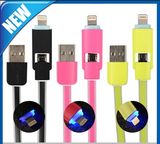 LED 2 in 1 Micro Sync Data Charging USB Cable