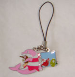 Metal Mobile Phone Strap With Fish Charm
