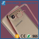 Plating Bumper Transparent Soft TPU Mobile Back Case Cover for Samsung Galaxy A7