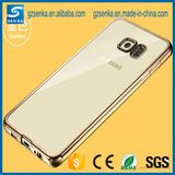 Metal Electroplating Technology Soft Silicone Skin Transparent TPU Mobile Cover for Samsung Galaxy S4