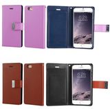 Samsung Galaxy S5 I9600 Metal Button Card Slot Leather Cell Phone Case Cover