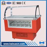 Static Cooling System Ice Cream Refrigerator Showcase