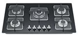 Built in Type Gas Hob with Five Burners and Tempered Glass Panel (GH-G925C)