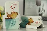 Cellular Phone Case, Flip Leather Case Cover Smart Wake View for iPhone 5