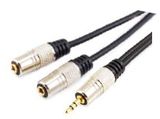 3.5mm Stereo Plug to 2X3.5mm Stereo Jacks