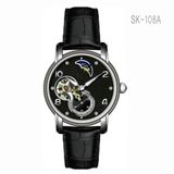 Luxury Leather Band Automatic Movement Men Watch Sk-108A