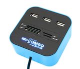 USB 3-Port Hub Card Reader