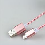 Metal Cover Micro Fabric Braid Cable for Samsung USB Cable Colors