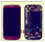 Red with Frame for Samsung Galaxy S3 LCD Display Digitizer Touch Screen Assembly for I9300