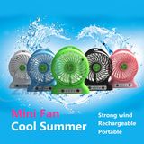 Portable Mini Fans Strong Wind Desk Fan with 18650 Battery 1500mAh Charging Mini Fan for Outdoor Camping Children Student Hiking