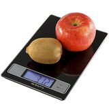 Tempered Glass Platform 10kg Backlit Screen Digital Kitchen Scale with Clock Function