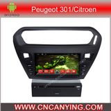 Car DVD Player for Pure Android 4.4 Car DVD Player with A9 CPU Capacitive Touch Screen GPS Bluetooth for Peugeot 301/Citroen Elysee (AD-8041)