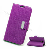 Leather Booklet Mobile Phone Case for S4
