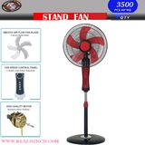 Electric Stand Fan with High Velocity Fan