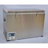 DC Compressor Refrigerator with DC12/24V, AC Adaptor (100-240V) Can Be Powered by Solar Energy