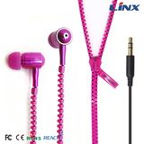 Zipper Headphone, Bass Earphone, Promotional Earbus