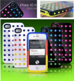 PC+Silicon Mobile Phone Cases for iPhone 4, iPhone 4S
