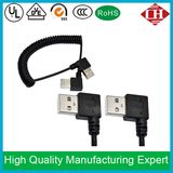 Custom Made Coiled USB 2.0 a Left 90 Degree Angle USB Cable