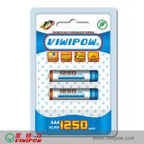 1250mAh AAA Battery for Electronic Products with CE RoHS Certifications From China Factory (VIP-AAA-1250)