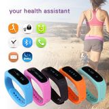 2015 TPU Material IP67 Waterproof Bluetooth 4.0 Wristband with CE&RoHS&FCC Certificate Smart Bracelet E02