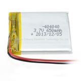 Lithium Polymer Battery Lipo 3.7V 650mAh for Bluetooth Headset