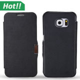 Cheap Mobile Phone Flip Leather Cover for Samsung S6 Cases