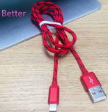 Nylon Braid Cable for I Phone, USB Data Cable