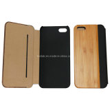 PU Leather Bamboo Mobile Phone Case for iPhone 5