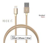 Hot New Products for 2015 for Apple Mfi Certified Fabric Braided 8 Pin USB Cable for iPhone 5 for iPhone 6 Charger Cable