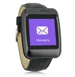 Leather CE RoHS Smart Watch