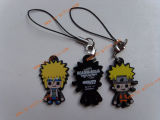 PVC Mobile Phone Strap, Rubber Phone Padent, Naruto Anime Phone Accessories