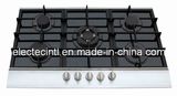 Gas Hob with 5 Burners and Tempered Glass Curse Panel, Enamel Pan Support and Flame Failure Device for Choice (GH-G955C-3)