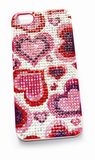 Inlaid Rhinestone Colorful Heart Back Cover for iPhone 5/5s (MB1046)