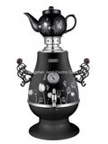 3.2L Stainless Steel Samovar (with thermometer and porcelain/glass teapot) [T25D Ss Tray & Handle]