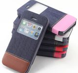 Flip Demin Case Cover with Standback for iPhone 5/5c