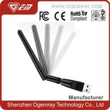 Rt5370 Mini 150Mbps External USB WiFi Adaptor with 2dBi / 5dBi Foldable Antenna