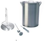 30qt Aluminium Turkey Pot with Thermometer&Timer