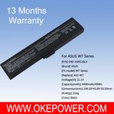 Replacement Laptop Battery For Asus W7 Series Notebook 11.1v 4400mah 49wh