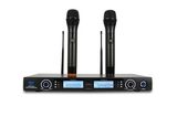 2 Channels Professional UHF Wireless Microphone with Two Handheld Mics or Two Transmitters