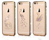 Clear Crystal Rubber Plating Shockproof TPU Soft Case Cover for iPhone6/S Plus