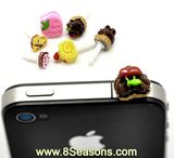 30 Mixed Sweet Lovely Resin Cake 3.5mm Dust Dustproof Plug iPhone/ iPad Earphone Stopper Decor Ornament 18mmx10mm-28mmx13mm (B18286)