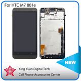 New Tested High Quality LCD Display with Touch Screen Digitizer Pantalla + Frame for HTC One M7 801e Negro Black