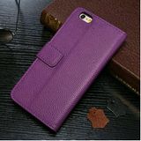 Litchi Skin Leather Wallet Case