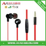 Promotion Metal Flat Cable Earphone with Mic