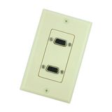 VGA Wall Plate, 2 Port (ZNWP-D012)