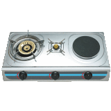 3 Burner Stainless Gas Stove With 1 Hotplate (T-A3003E)