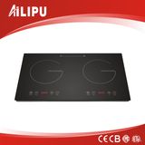 New Touch Control Double Induction Cooker with A Grade Black Crystal Glass