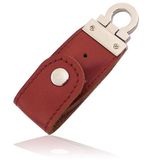 Fastener Leather USB Flash Disk USB Flash Drive