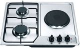 Dual Power Hotplate & 2 Burner Gas Hob - Ss Panel (GHE-S613E)